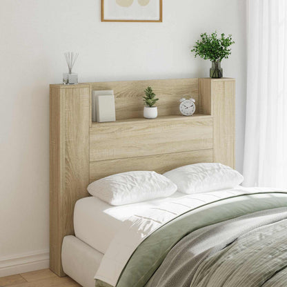 Headboard Cabinet with LED Sonoma 120 x 16.5 x 103.5 cm