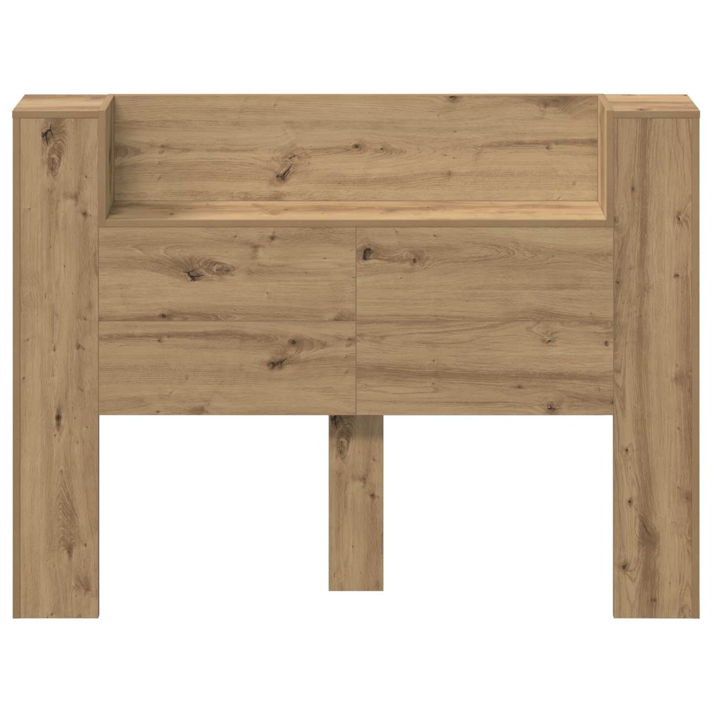 Headboard Cabinet with LED Artisan Oak Engineered Wood