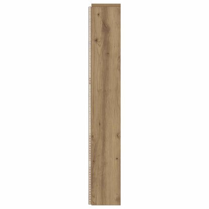 Headboard Cabinet with LED Artisan Oak Engineered Wood