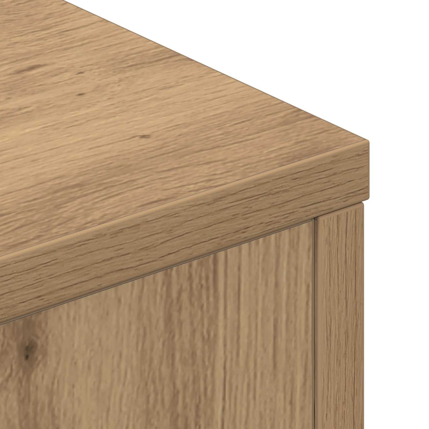 Headboard Cabinet with LED Artisan Oak Engineered Wood