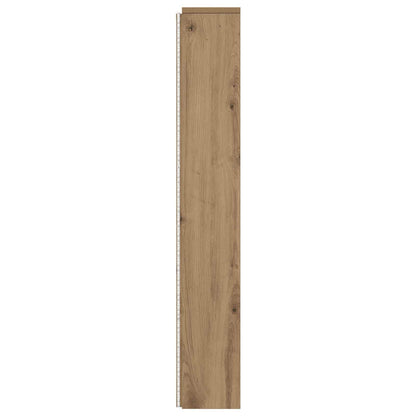 Headboard Cabinet with LED Artisan Oak Engineered Wood