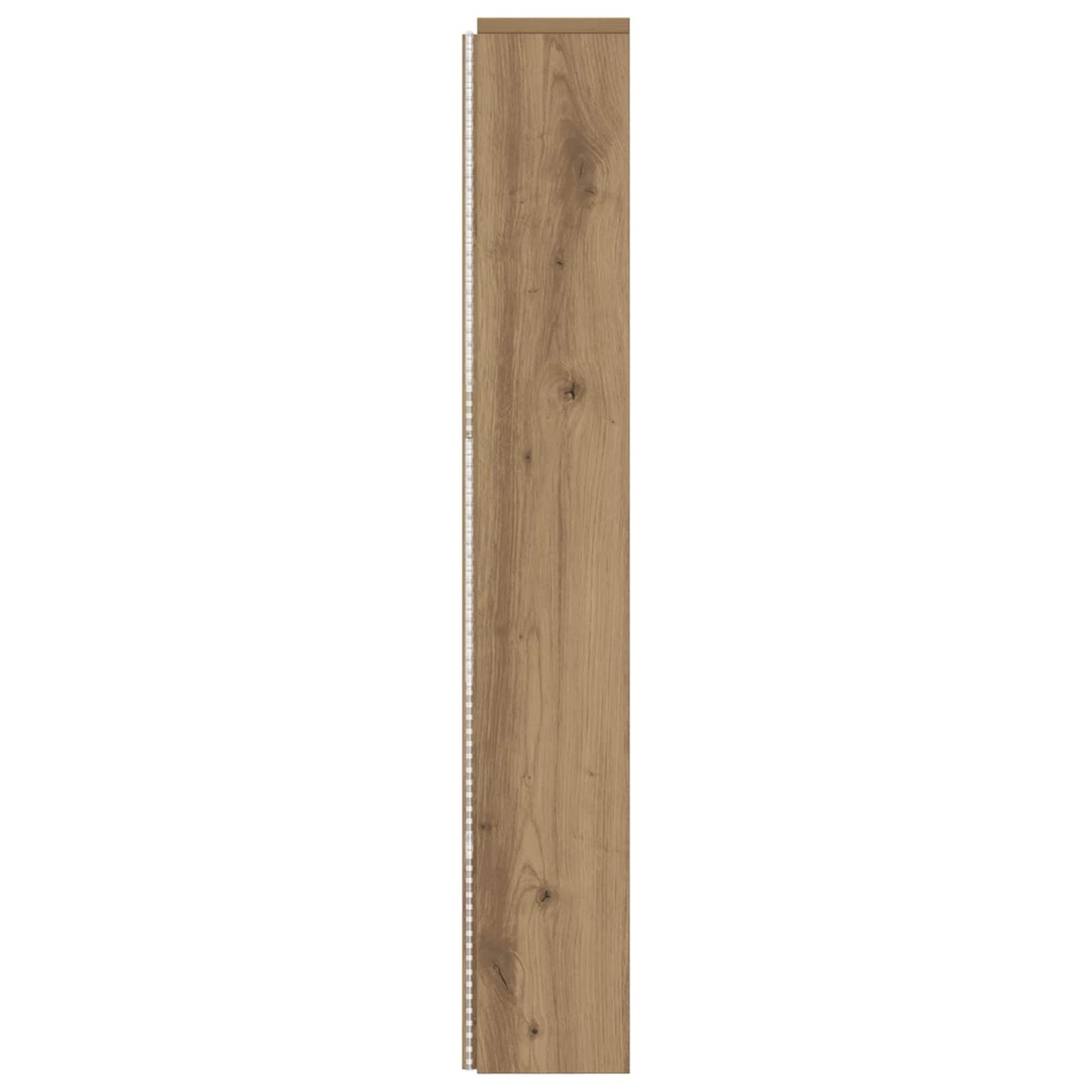 Headboard Cabinet with LED Artisian Oak Engineered Wood