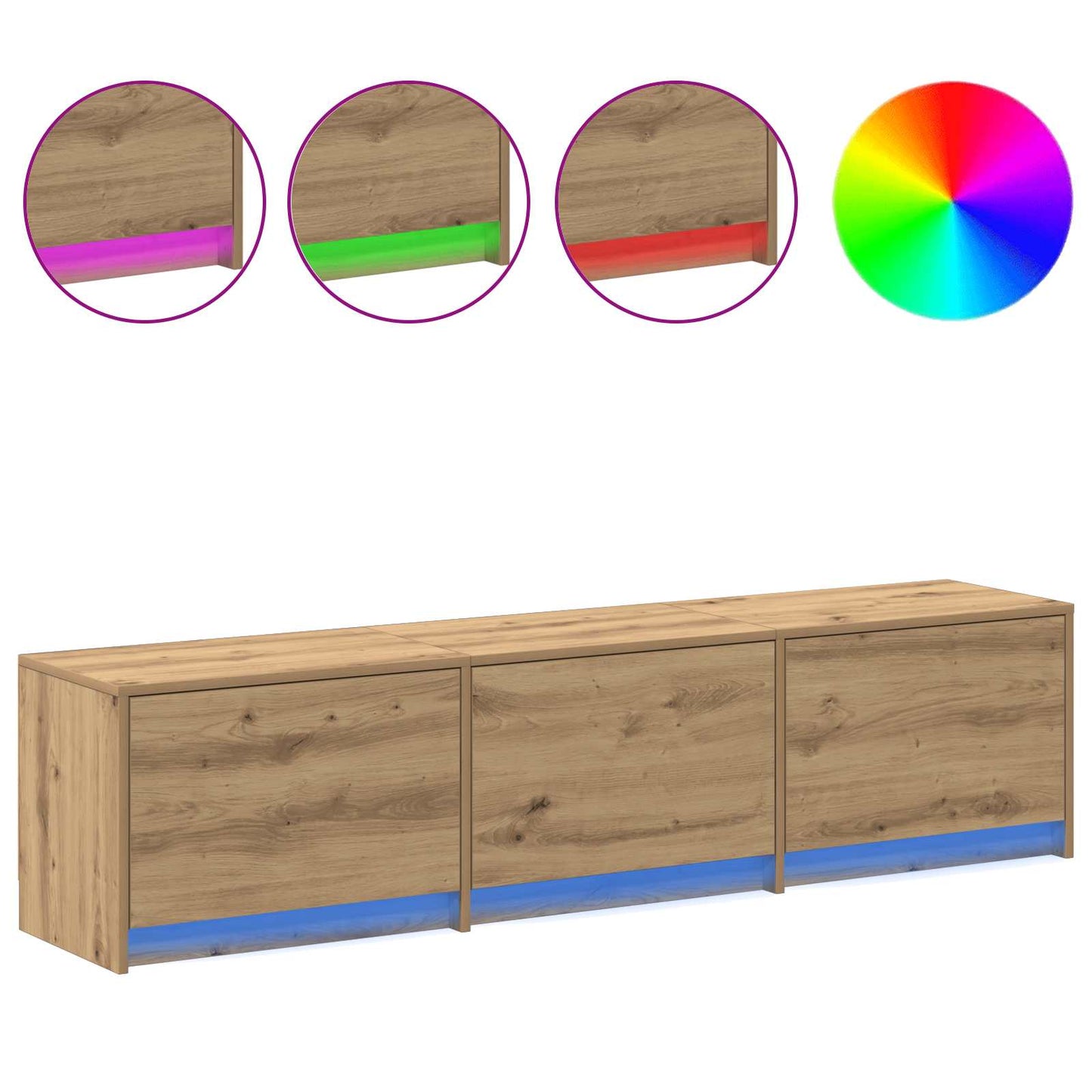 TV Cabinet Artisan Oak Engineered Wood