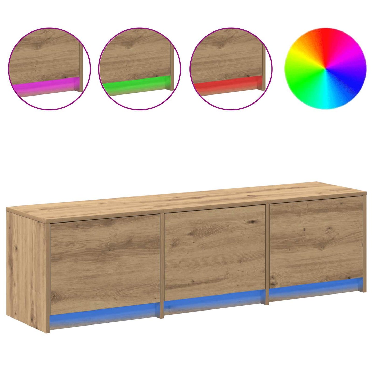 TV Cabinet Artisan Oak Engineered Wood