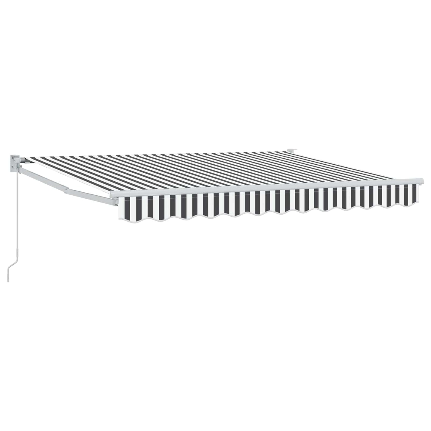 Retractable Awning Anthracite and White 2.5 x 2 m