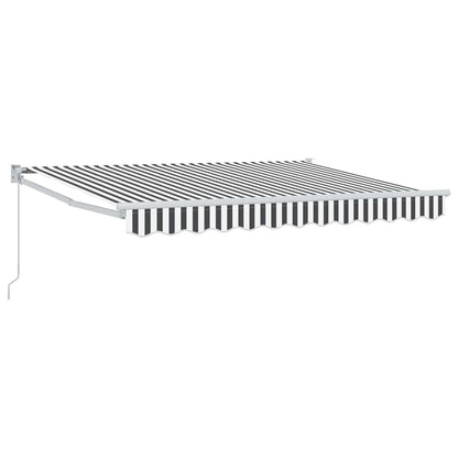 Retractable Awning Anthracite and White 2.5 x 2 m