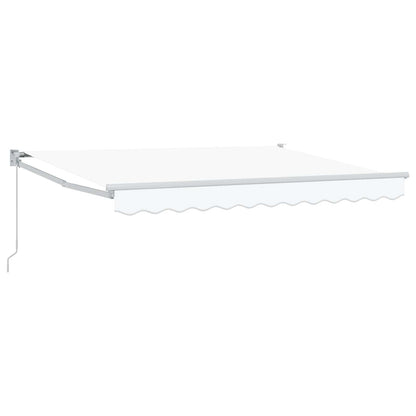 Retractable Awning White 3 x 2 m 100% Polyester and Aluminium