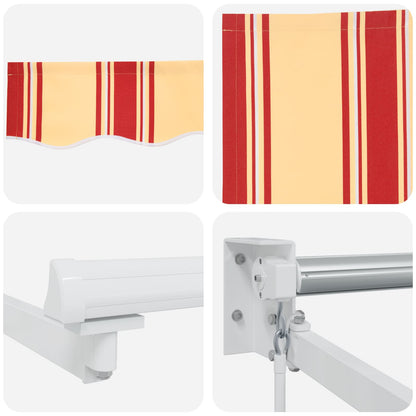 Retractable Awning Yellow, Orange and White 3.5 x 2 m