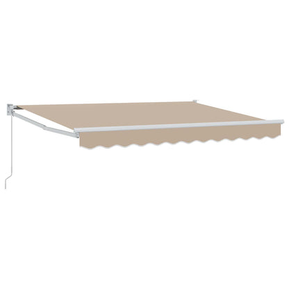 Retractable Awning Beige 3.5 x 2 m 100% Polyester and Aluminium