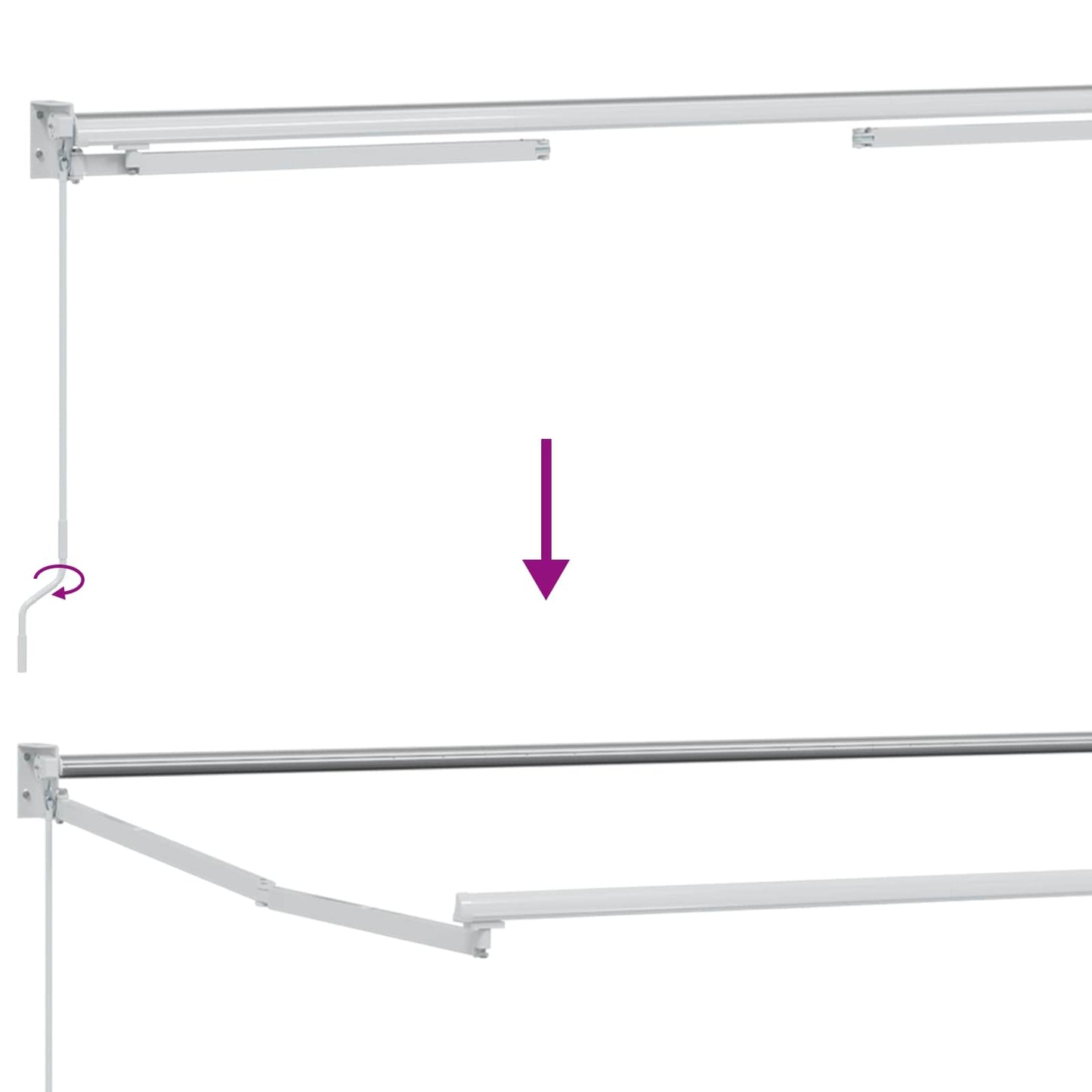 Retractable Awning Beige 3.5 x 2 m 100% Polyester and Aluminium