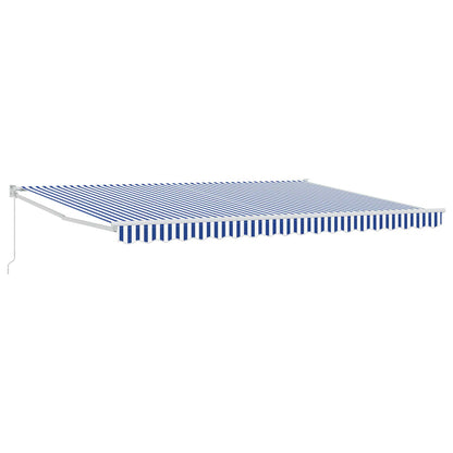 Retractable Awning Blue and White 4 x 2 m