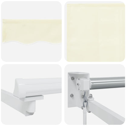Retractable Awning Cream 4 x 2 m 100% Polyester and Aluminium