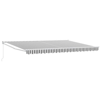 Retractable Awning Anthracite and White 4 x 2 m