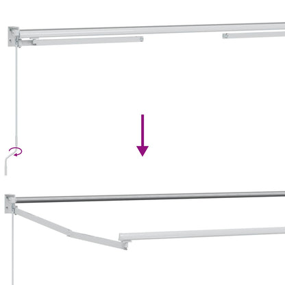 Retractable Awning Anthracite and White 4 x 2 m
