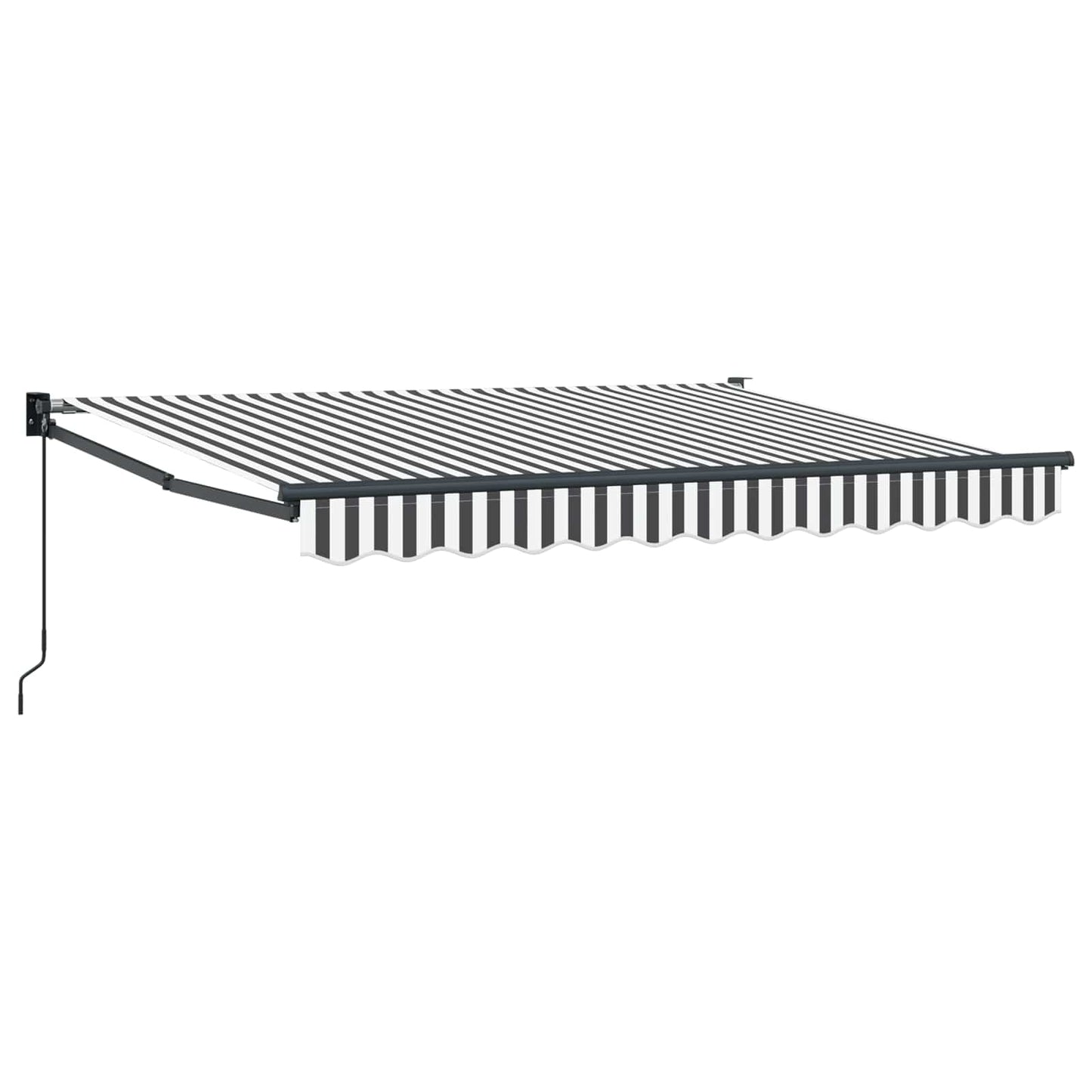 Retractable Awning Anthracite and White 2.5 x 2 m