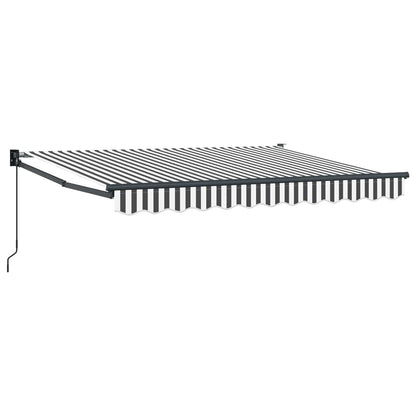 Retractable Awning Anthracite and White 2.5 x 2 m