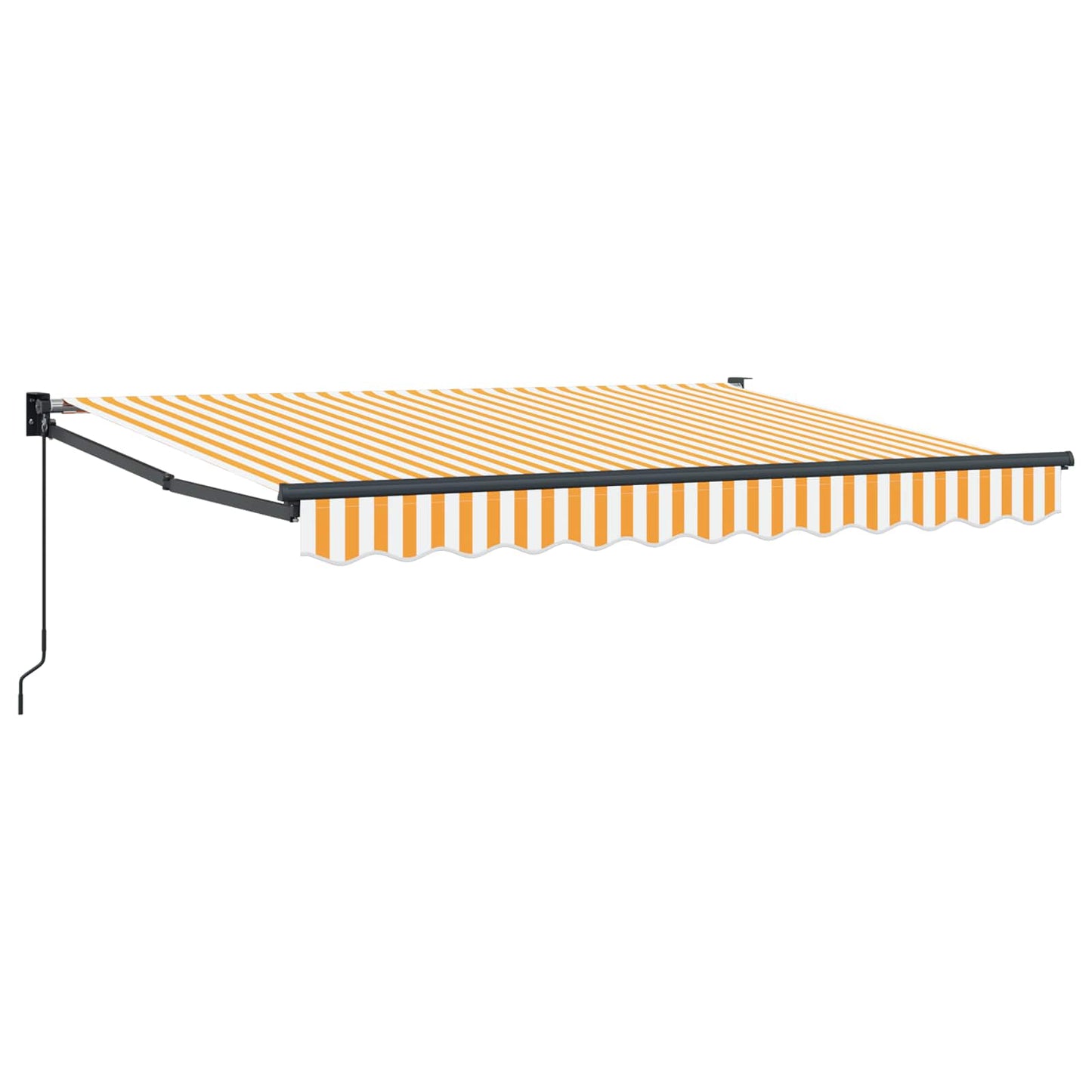 Retractable Awning Yellow and white 3.5 x 2 m