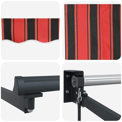 Retractable Awning Orange, Black and Yellow 3.5 x 2 m