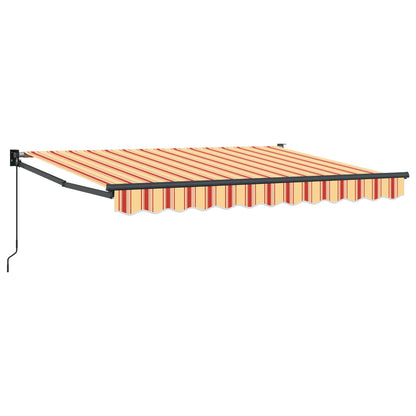Retractable Awning Yellow, Orange and White 3.5 x 2 m