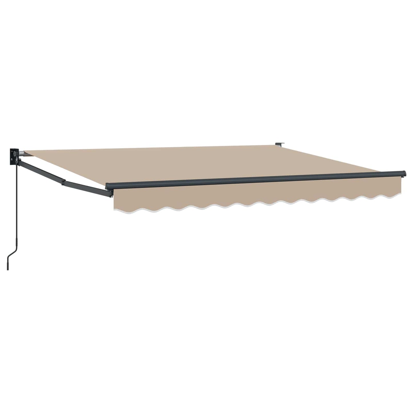 Retractable Awning Beige 3.5 x 2 m 100% Polyester and Aluminium