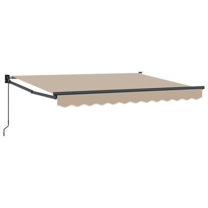 Retractable Awning Beige 3.5 x 2 m 100% Polyester and Aluminium