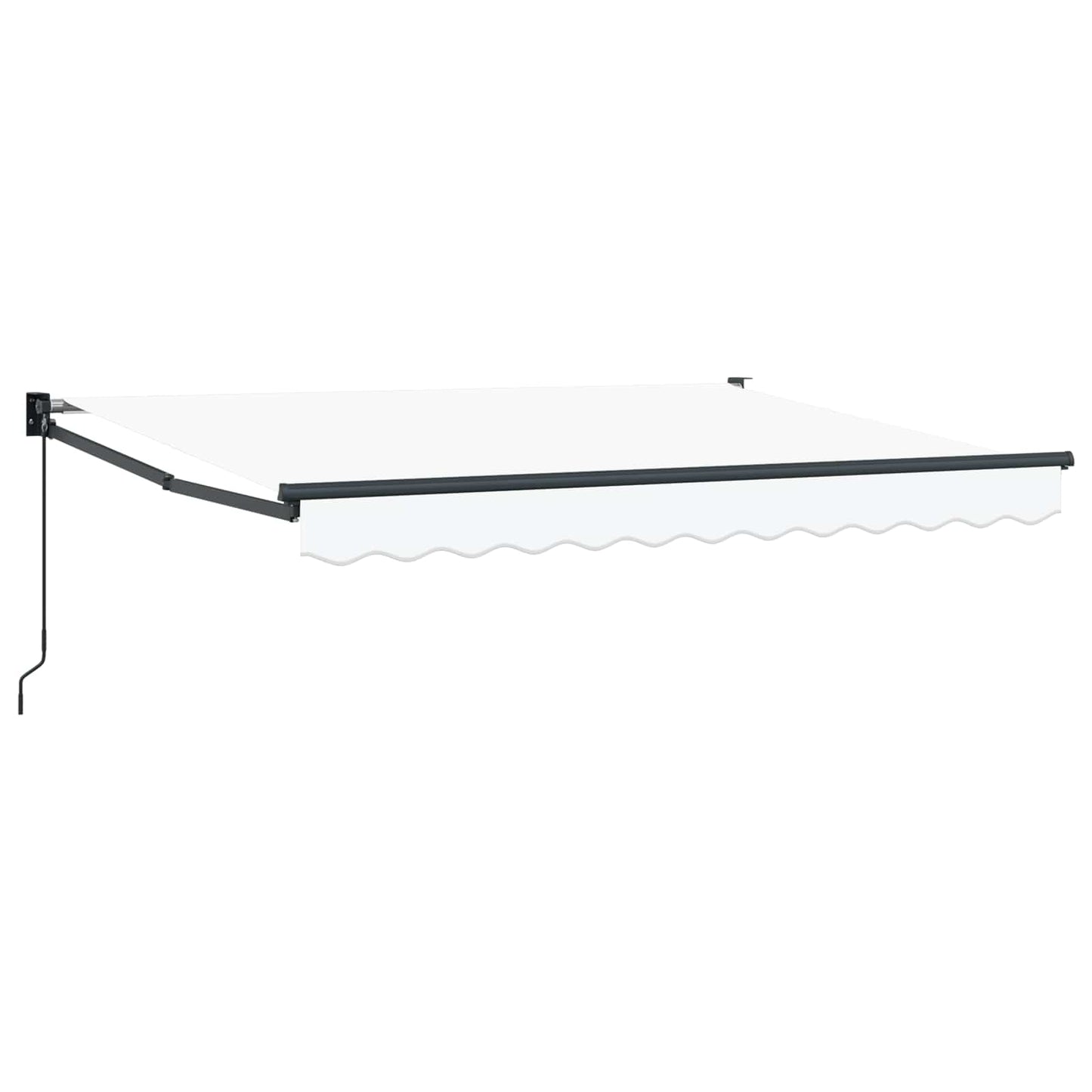 Retractable Awning White 3.5 x 2 m 100% Polyester and Aluminium
