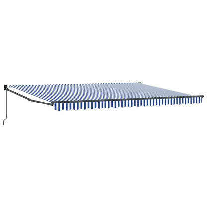 Retractable Awning Blue and White 4 x 2 m