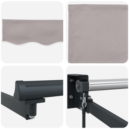 Retractable Awning Light Grey 4 x 2 m