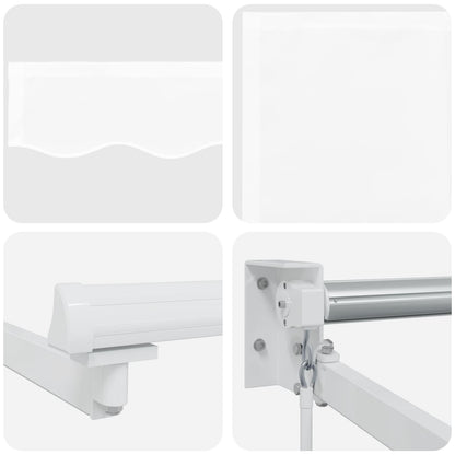 Manual Retractable Awning with LEDs White 3 x 2 m