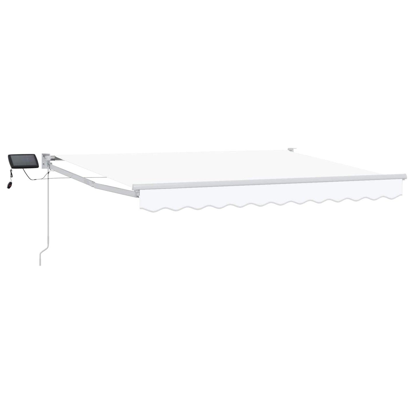 Manual Retractable Awning with LEDs White 3 x 2 m