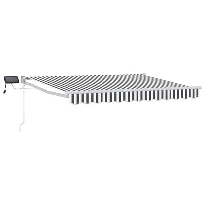 Manual Retractable Awning with LEDs 3.5 x 2 m