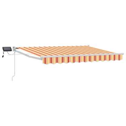 Manual Retractable Awning with LEDs Multicolour 3.5 x 2 m
