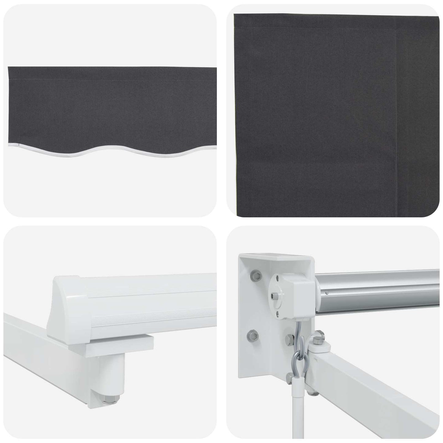 Manual Retractable Awning with LEDs 4 x 2 m