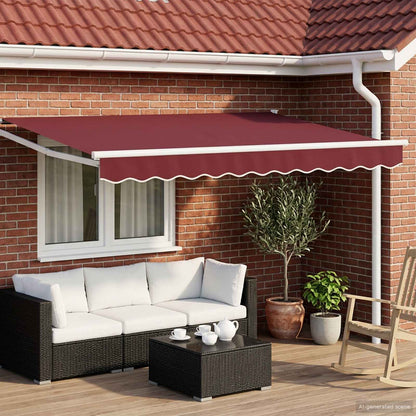 Manual Retractable Awning with LEDs 3 x 2.5 m