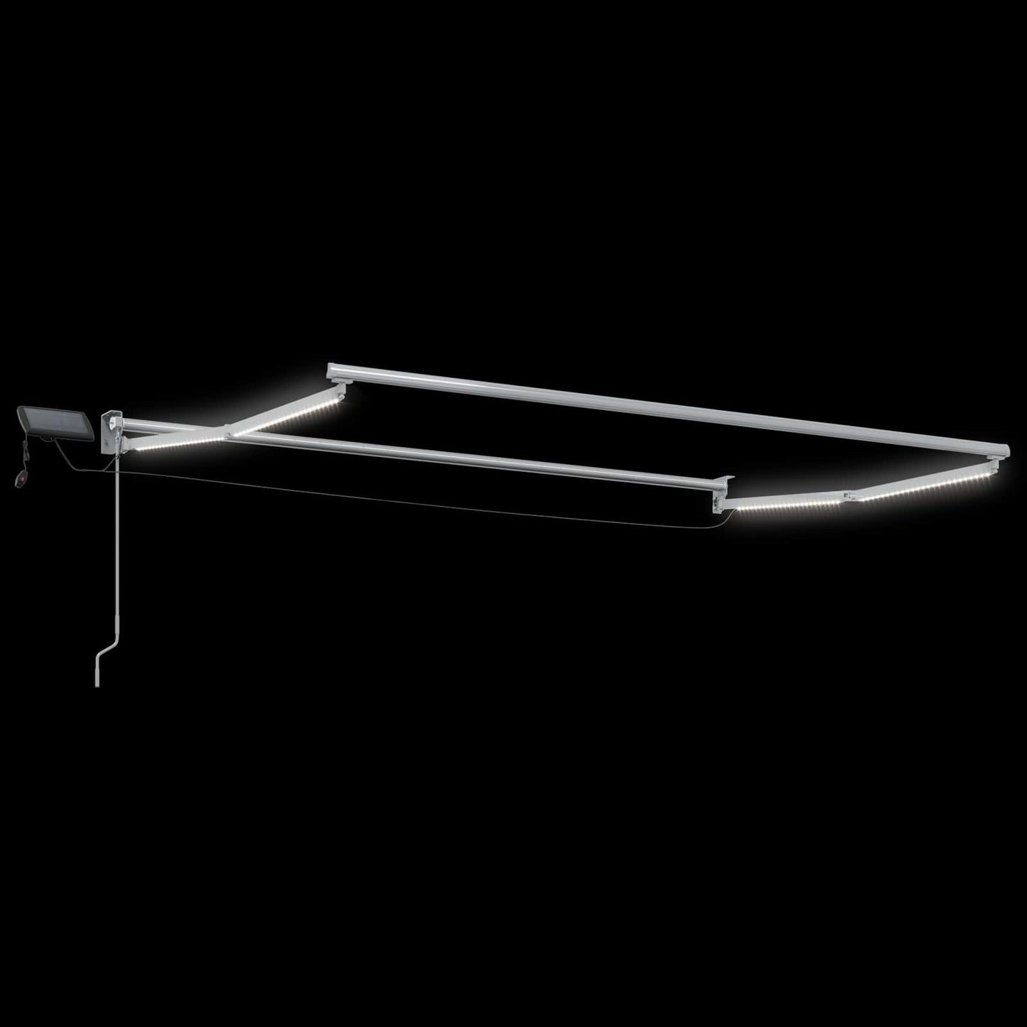 Manual Retractable Awning with LEDs 3 x 2.5 m