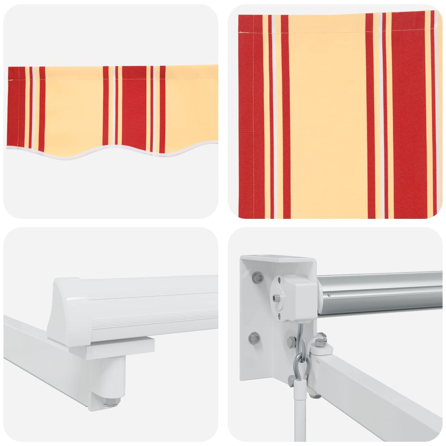 Manual Retractable Awning with LEDs Multicolour 3 x 2.5 m
