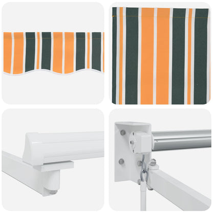 Manual Retractable Awning with LEDs 3 x 2.5 m