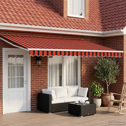 Manual Retractable Awning with LEDs 4 x 3 m