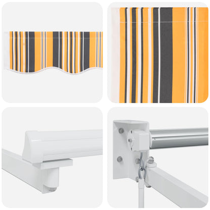 Manual Retractable Awning with LEDs 4 x 3 m
