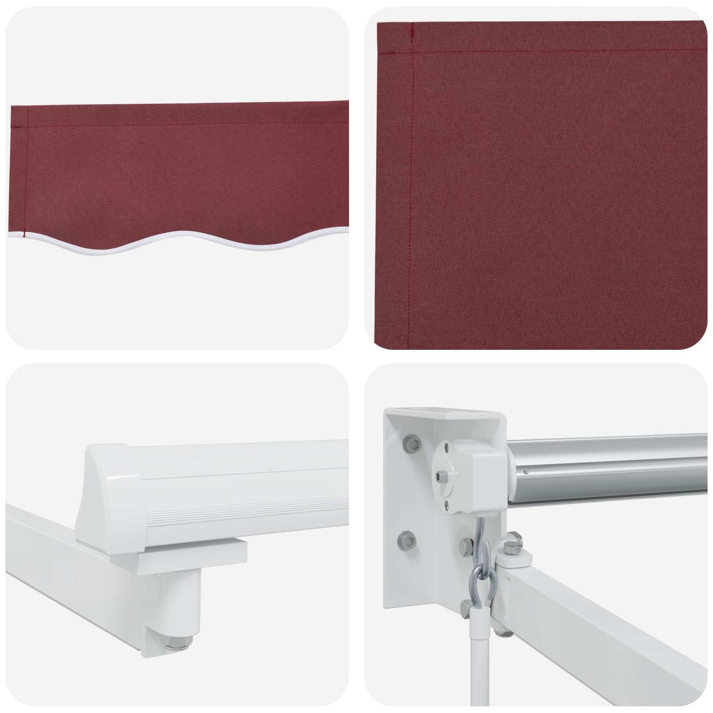 Manual Retractable Awning with LEDs 4.5 x 3 m