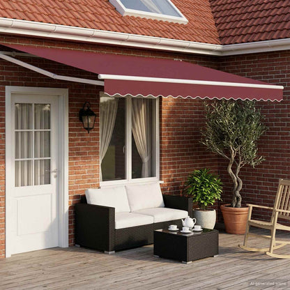 Manual Retractable Awning with LEDs 4.5 x 3 m