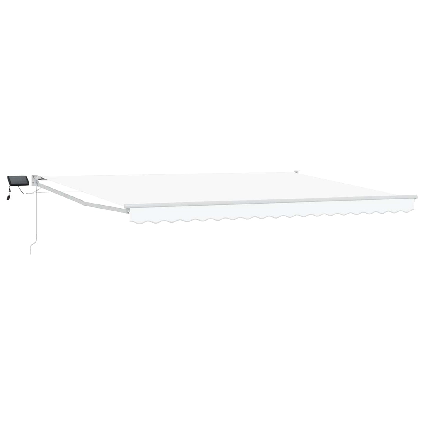 Manual Retractable Awning with LEDs White 4.5 x 3 m