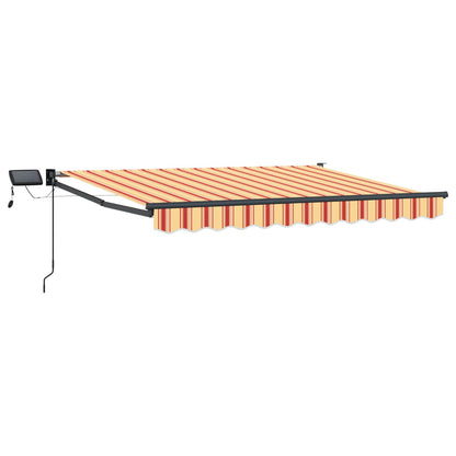 Manual Retractable Awning with LEDs Multicolour 2.5 x 2 m