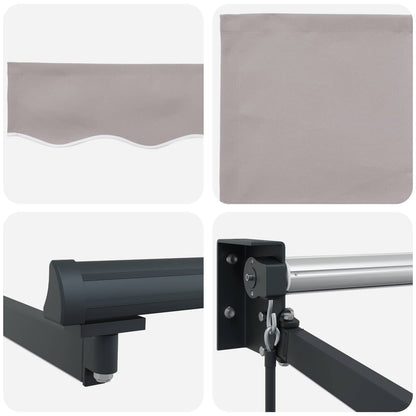 Manual Retractable Awning with LEDs 2.5 x 2 m