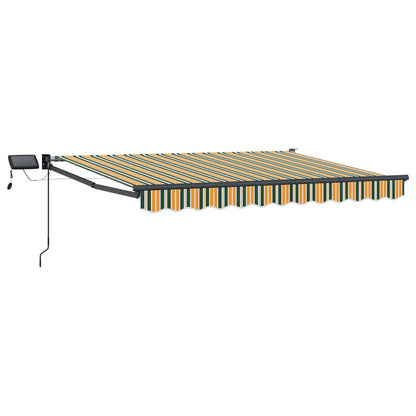Manual Retractable Awning with LEDs 2.5 x 2 m