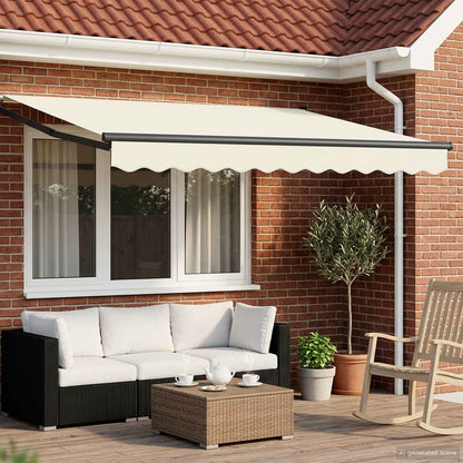Manual Retractable Awning with LEDs 3 x 2 m