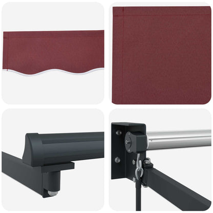 Manual Retractable Awning with LEDs 3.5 x 2 m
