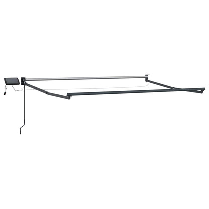 Manual Retractable Awning with LEDs 3.5 x 2 m