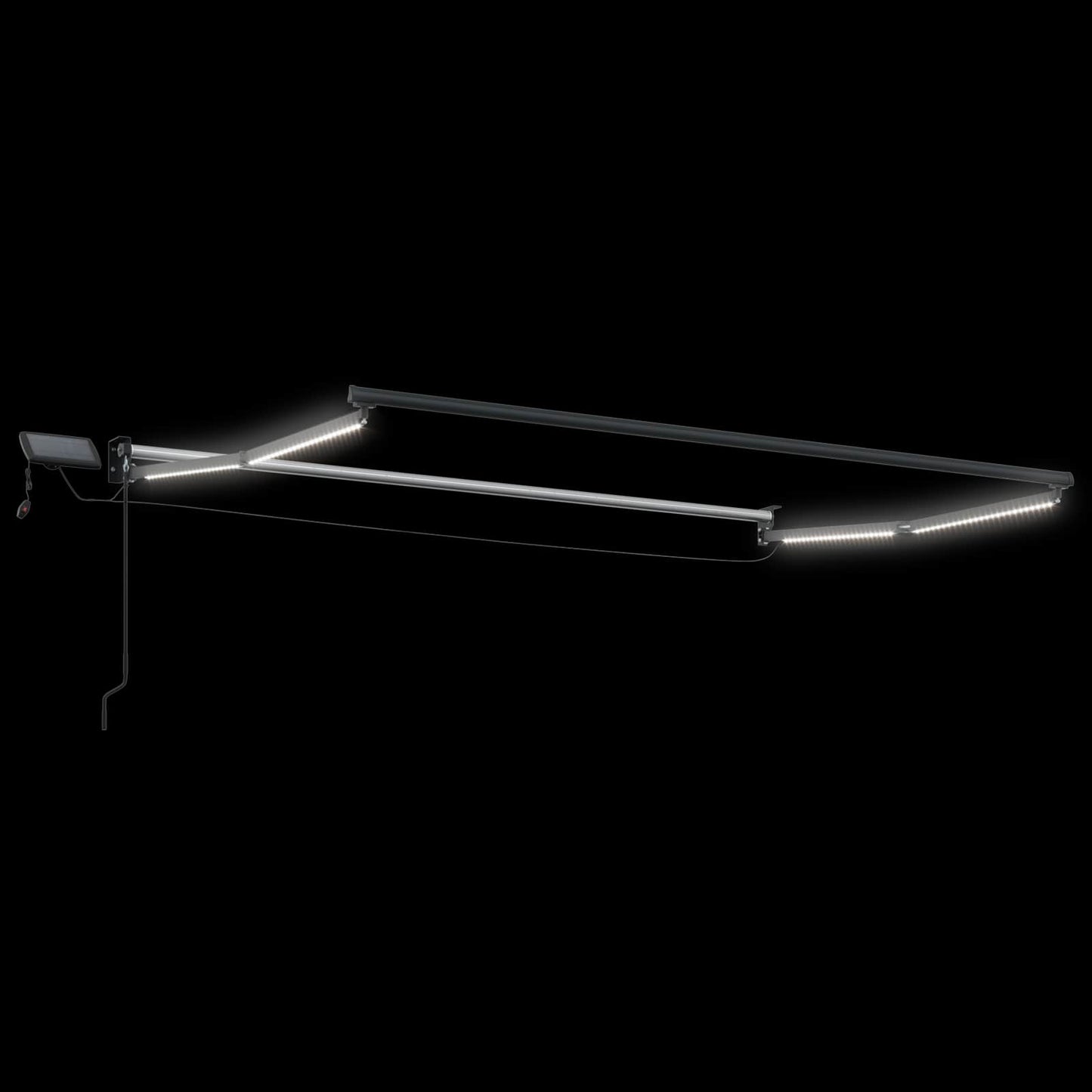Manual Retractable Awning with LEDs 3.5 x 2 m