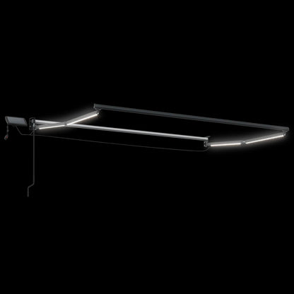 Manual Retractable Awning with LEDs 3.5 x 2 m